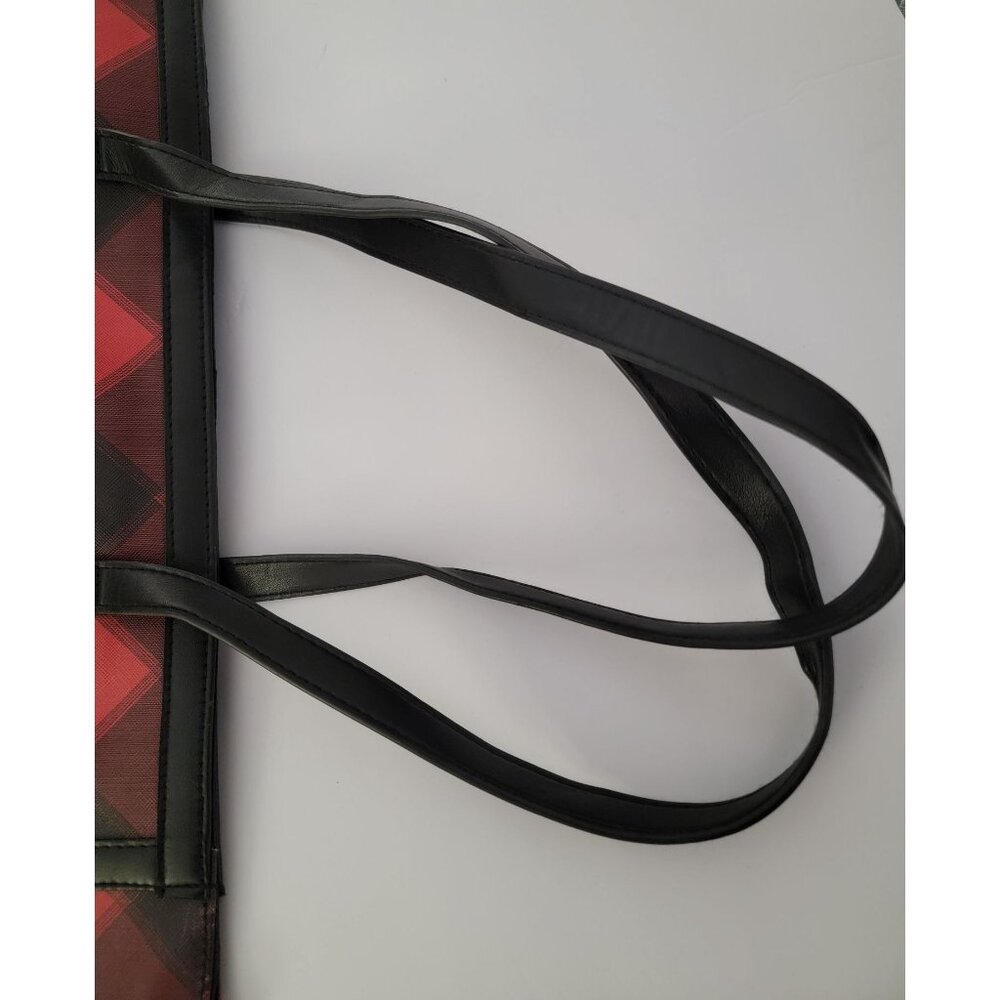 Victorias Secret Red & Black Plaid Tote Bag - Picture 7 of 15